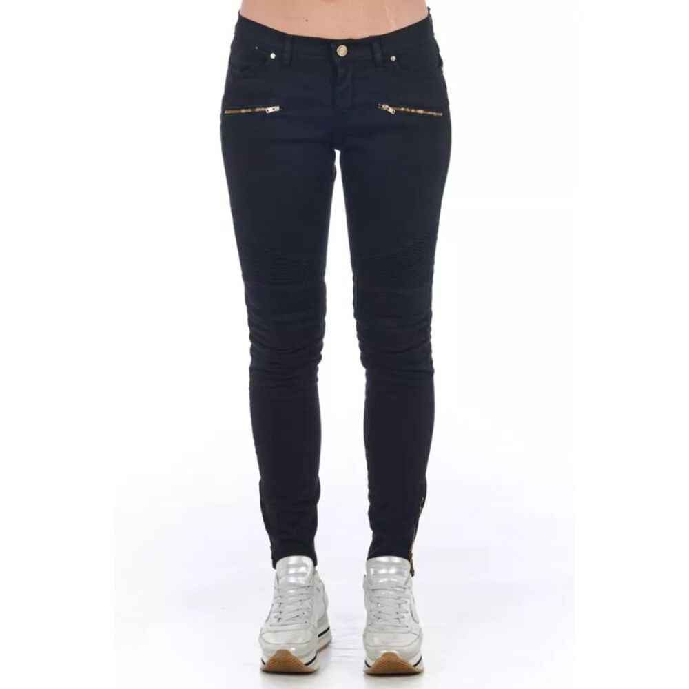Frankie Morello Black Cotton Women Women's Jeans